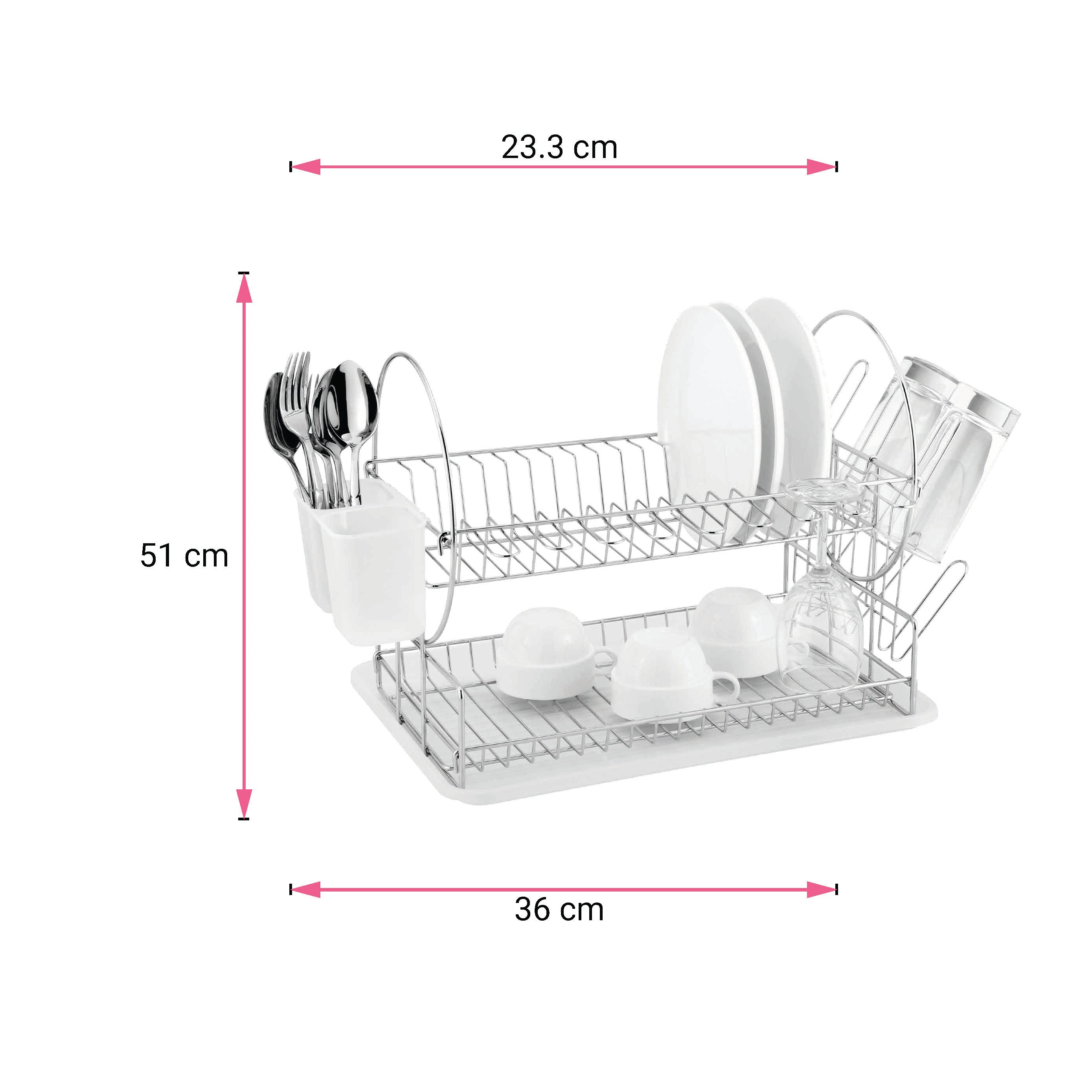 Dish Draining Rack 2 Tier Catania 202 Chrome Plated