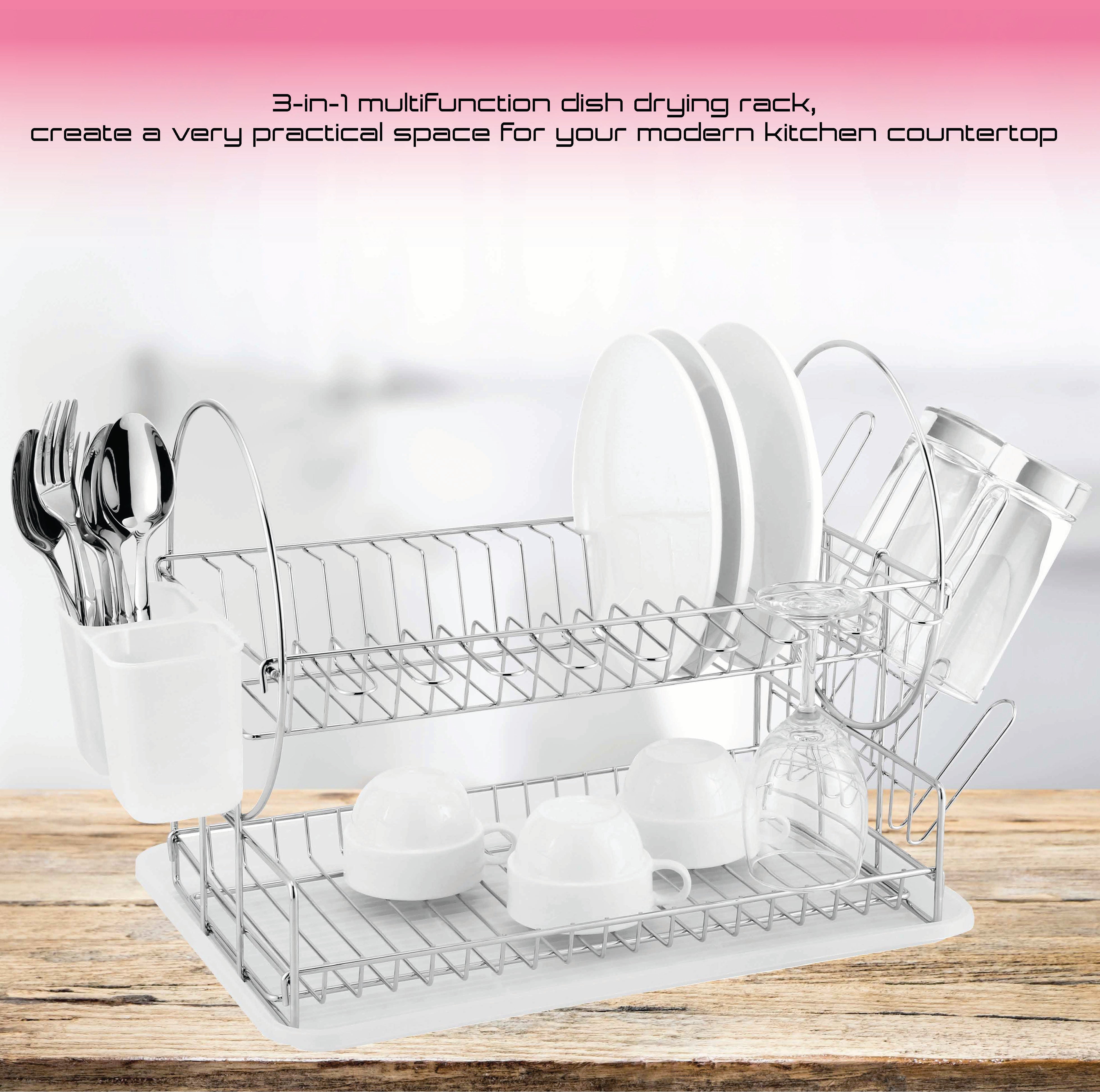 Dish Draining Rack 2 Tier Catania 202 Chrome Plated
