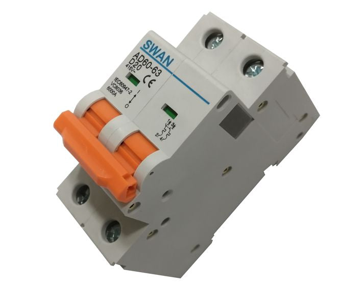 Circuit Breaker 6 Ka D Curve 2 P 20 A Cb Ad60 6220 D