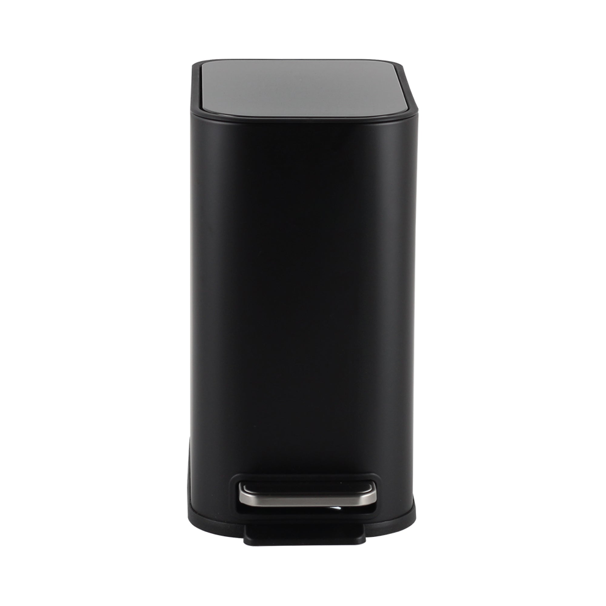 5 L Slimline Rectangle Steel Pedal Bin Matte Black Trento