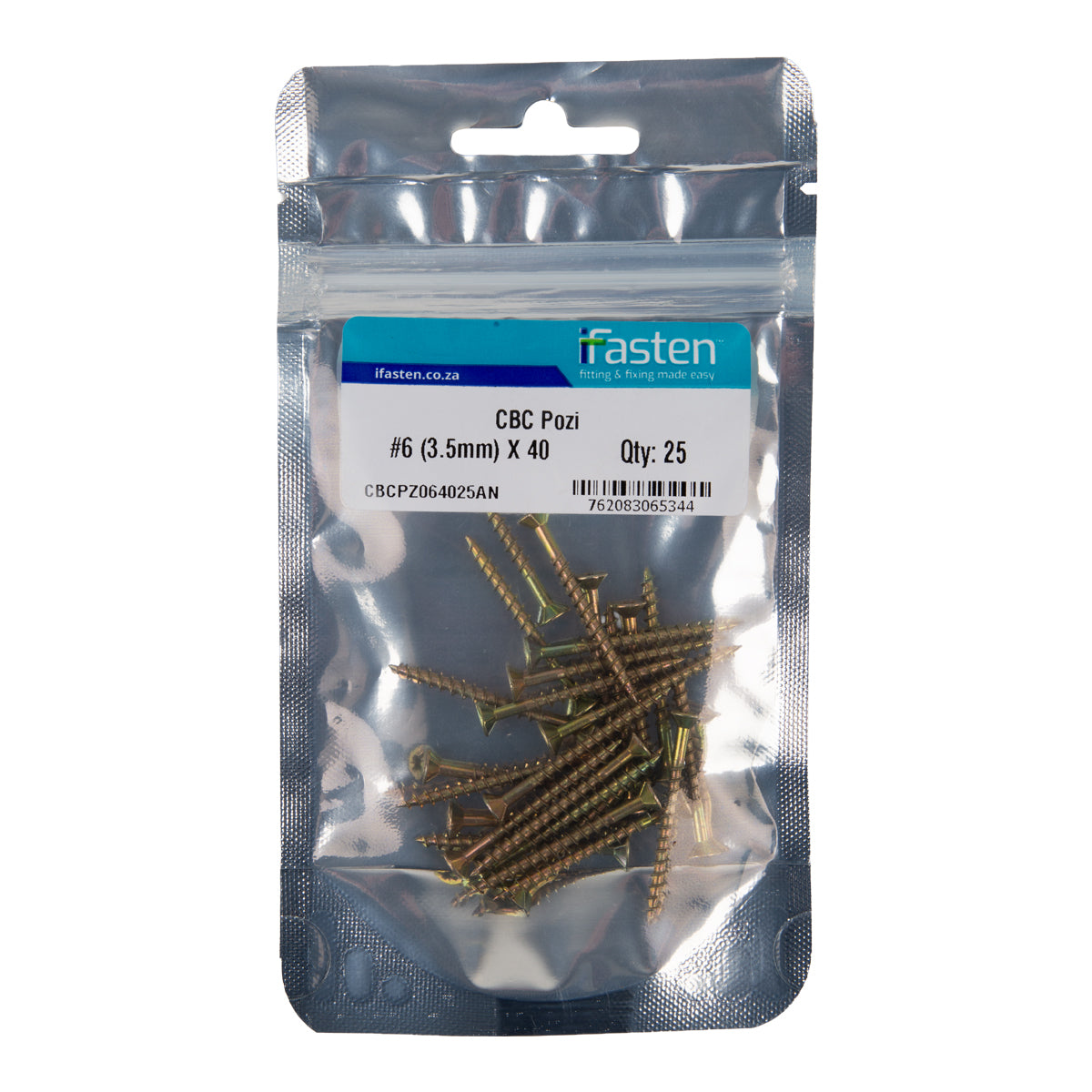 Ifasten Cbc Pozi No6 3.5 Mmx40 Mm 25 Pp