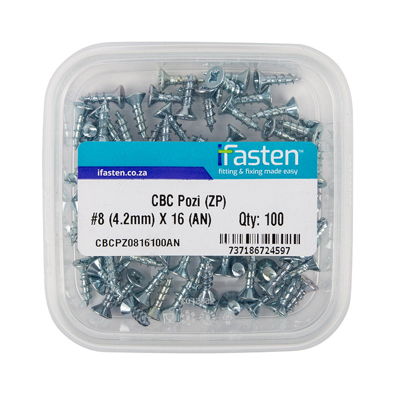Ifasten Cbc Pozi No8 Zp 4.2 Mmx16 Mm 100 Pt