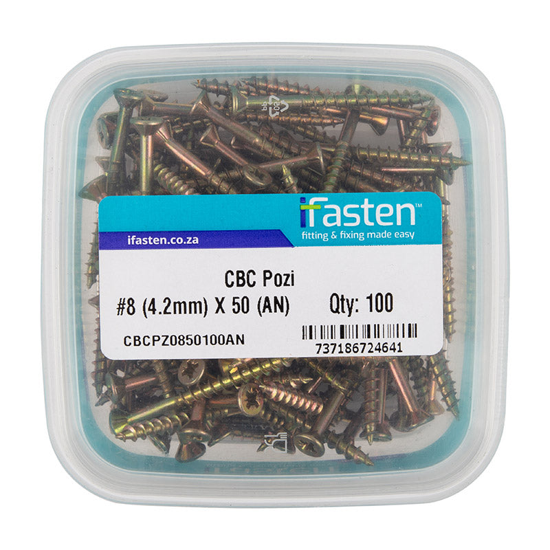 Ifasten Cbc Pozi No8 4.2 Mmx50 Mm 100 Pt