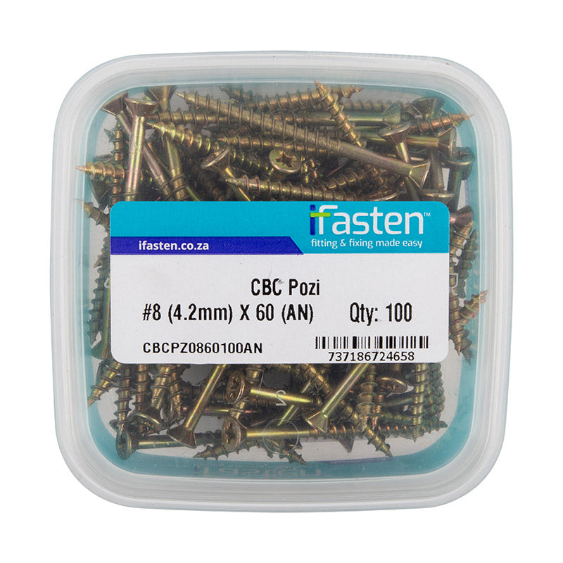 Ifasten Cbc Pozi No8 4.2 Mmx60 Mm 100 Pt