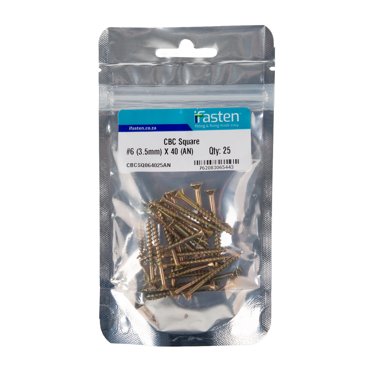 Ifasten Cbc Square No6 3.5 Mmx40 Mm 25 Pp