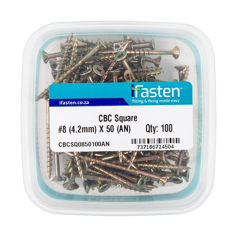 Ifasten Cbc Square No8 4.2 Mmx50 Mm 100 Pt