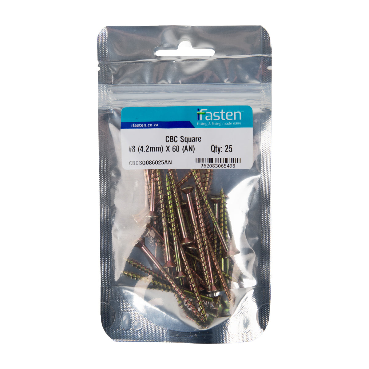 Ifasten Cbc Square No8 4.2 Mmx60 Mm 25 Pp