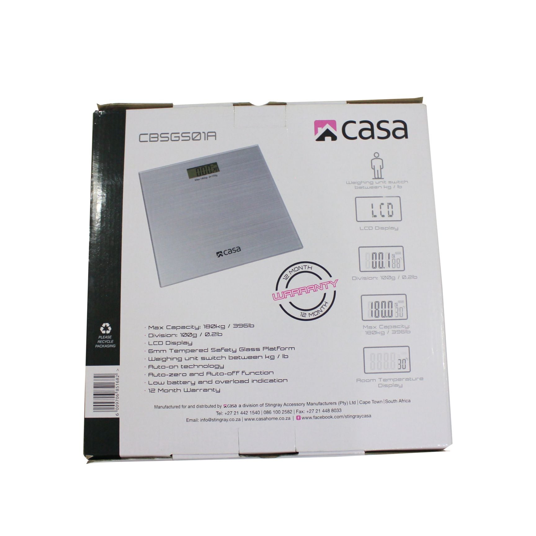 Electronic Bathroom Glass Scale Sparkle