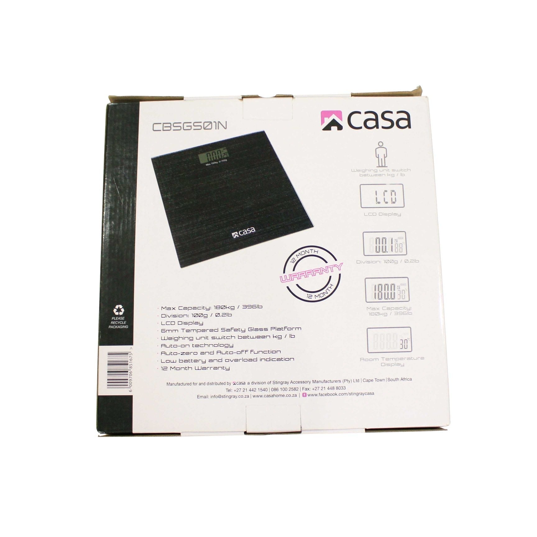 Electronic Bathroom Glass Scale Sparkle