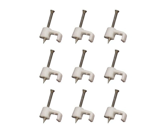 Flat Nail In Saddle 6mm White Debulk Cc F6 White