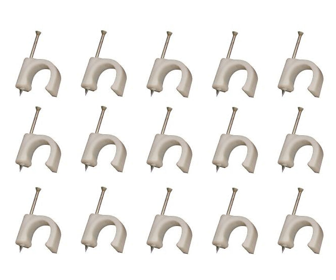 Circle Nail In Saddle 7mm White 100/Bag Cc R7 White