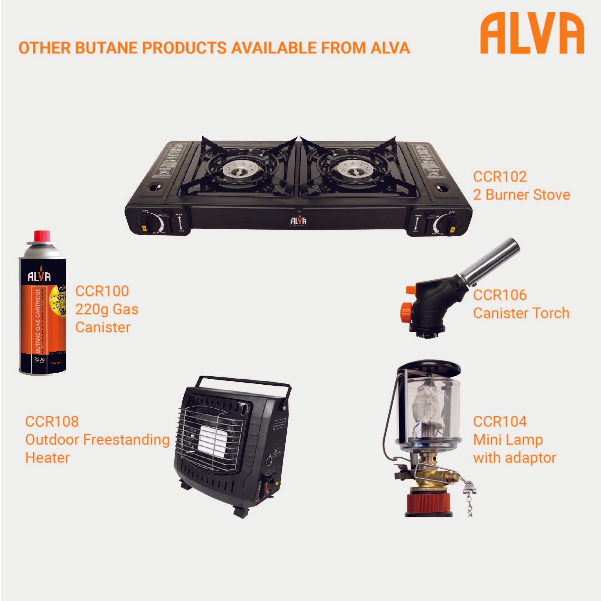 SINGLE BURNER BUTANE CANISTER STOVE  WITH TRAVEL CASE - Alva Lifestyle Retail
