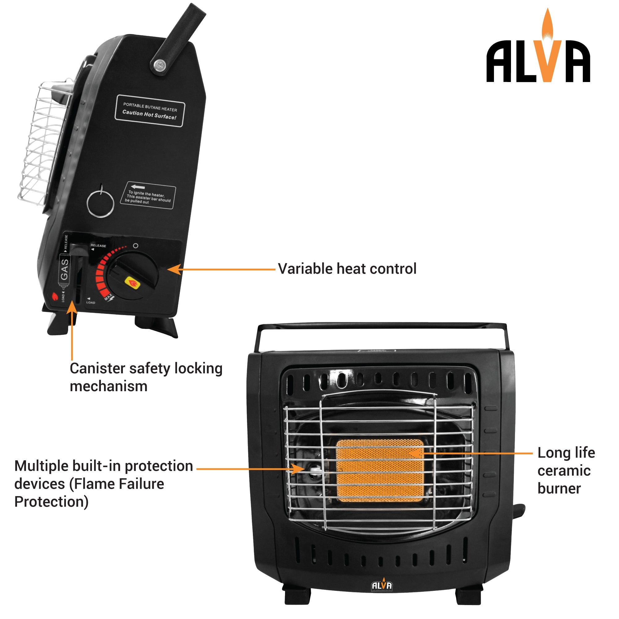 Outdoor Butane Canister Mini Heater