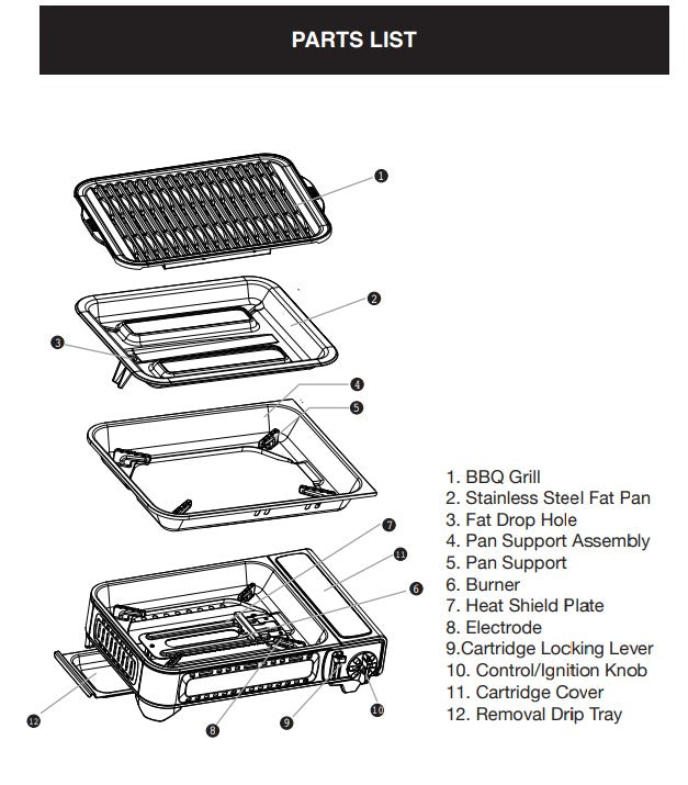 Butane Gas Canister Mini Bbq Cooker Stove + Carry Case