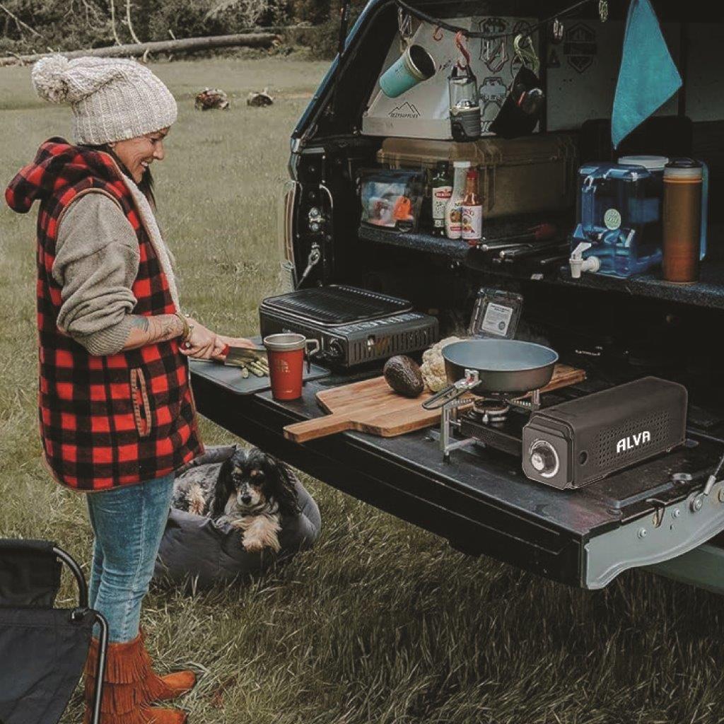 Mini Fold Up Butane Gas Canister Camping Stove 1 Plate