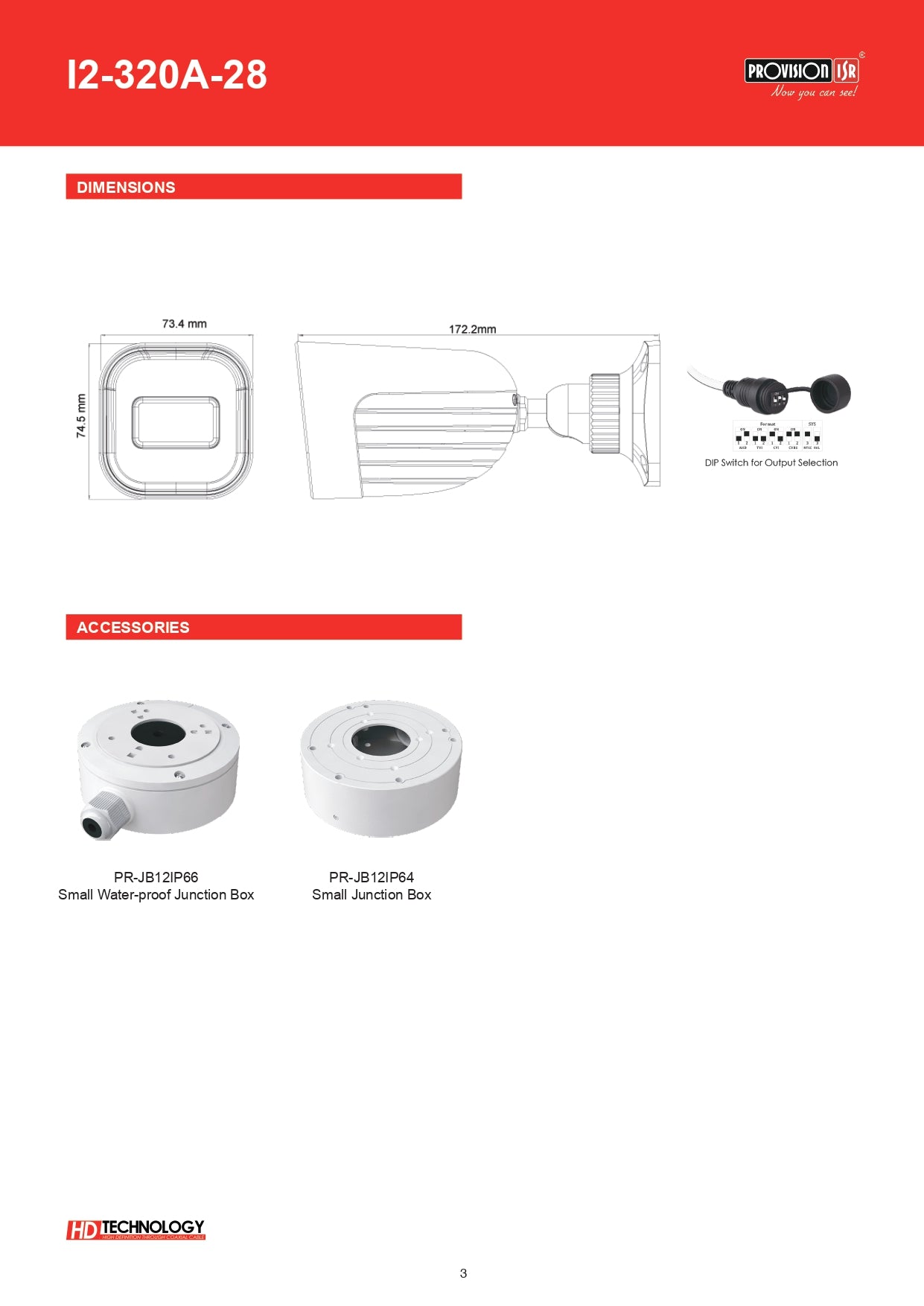 Provision Bullet 2.8MM 2MP PRO 20M IR 1LED Array