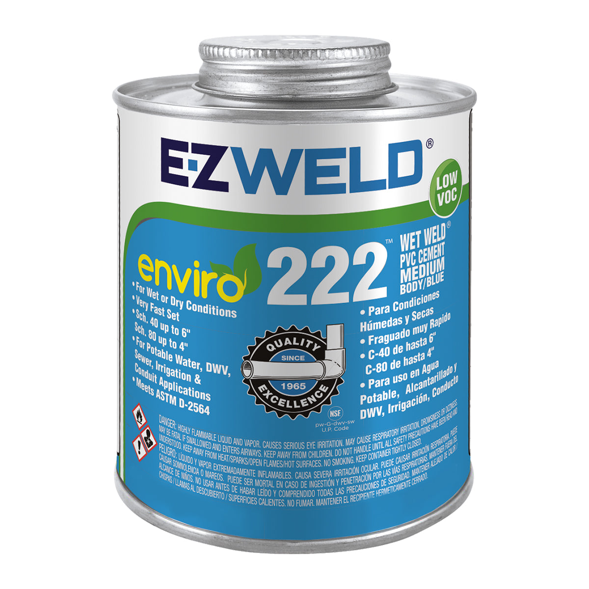 Ez Weld 222 Pvc Cement Medium Body Blue 118 Ml