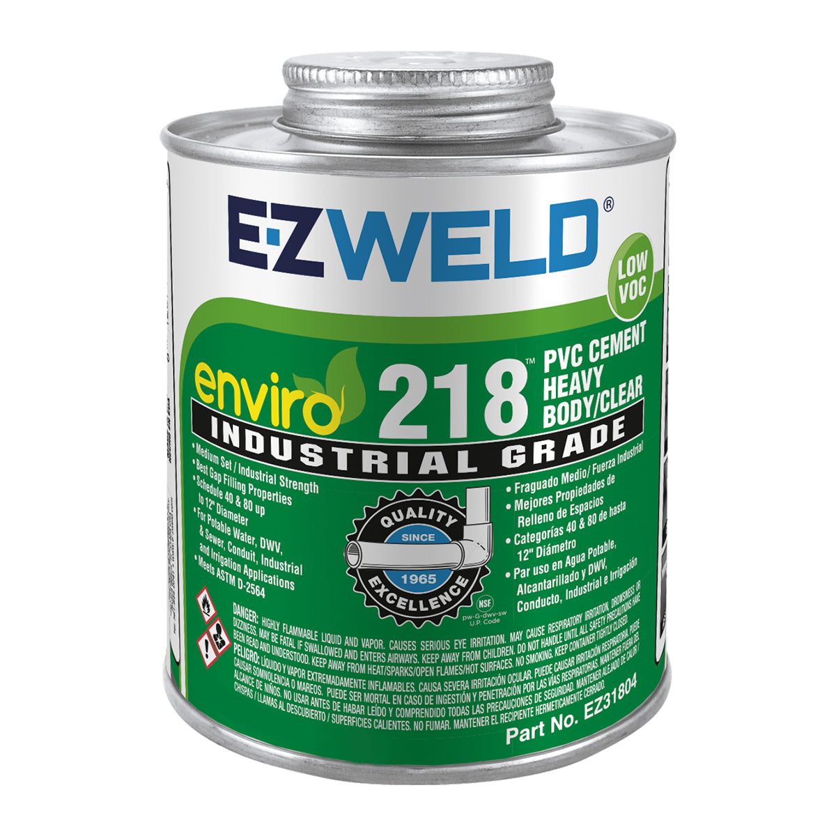 Ez Weld 218 Pvc Cement Heavy Body Clear 118 Ml