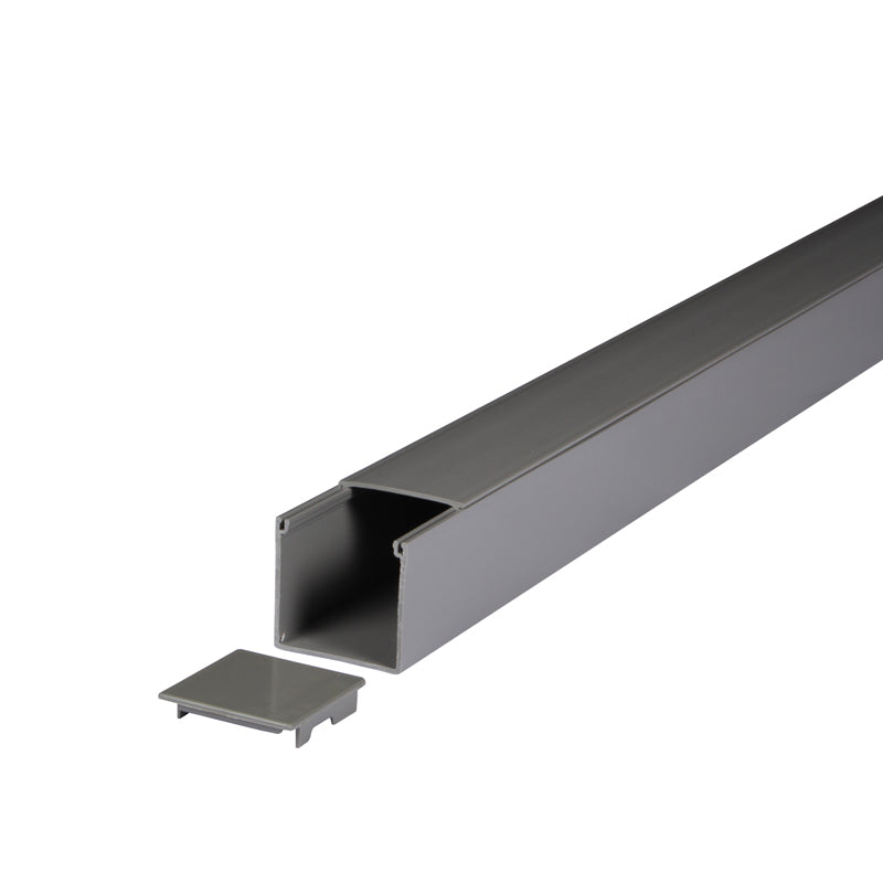 100x50mm Grey Pvc Trunking, 3m Length - Livestainable.co.za