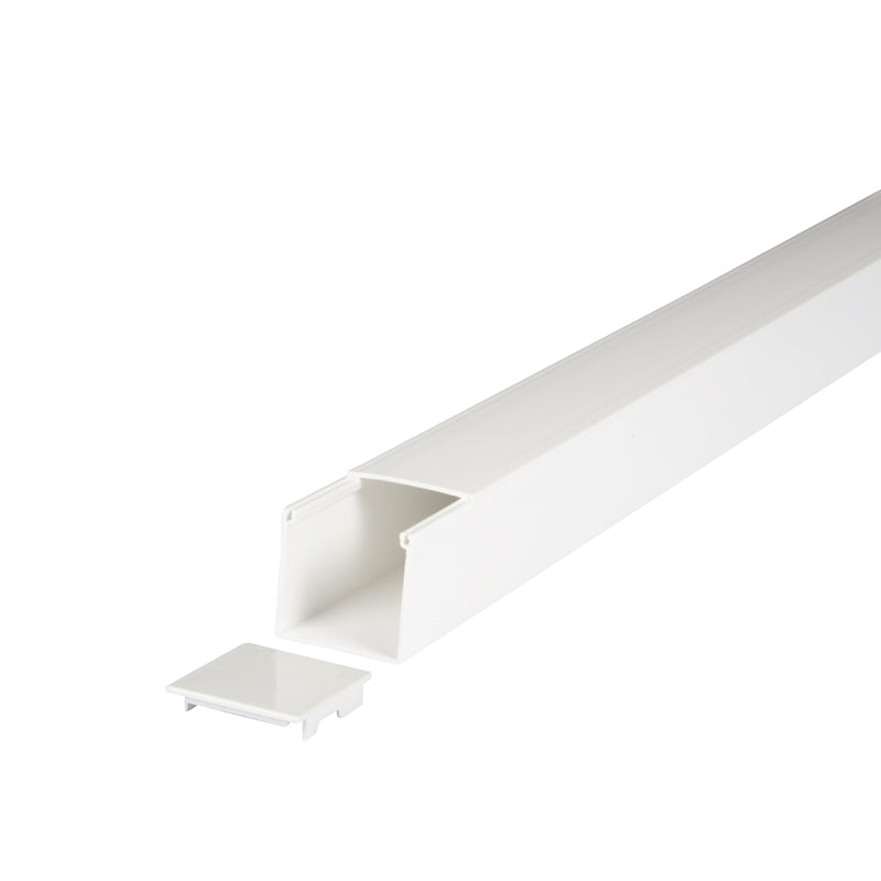 100x100mm White Pvc Trunking, 3m Length - Livestainable.co.za
