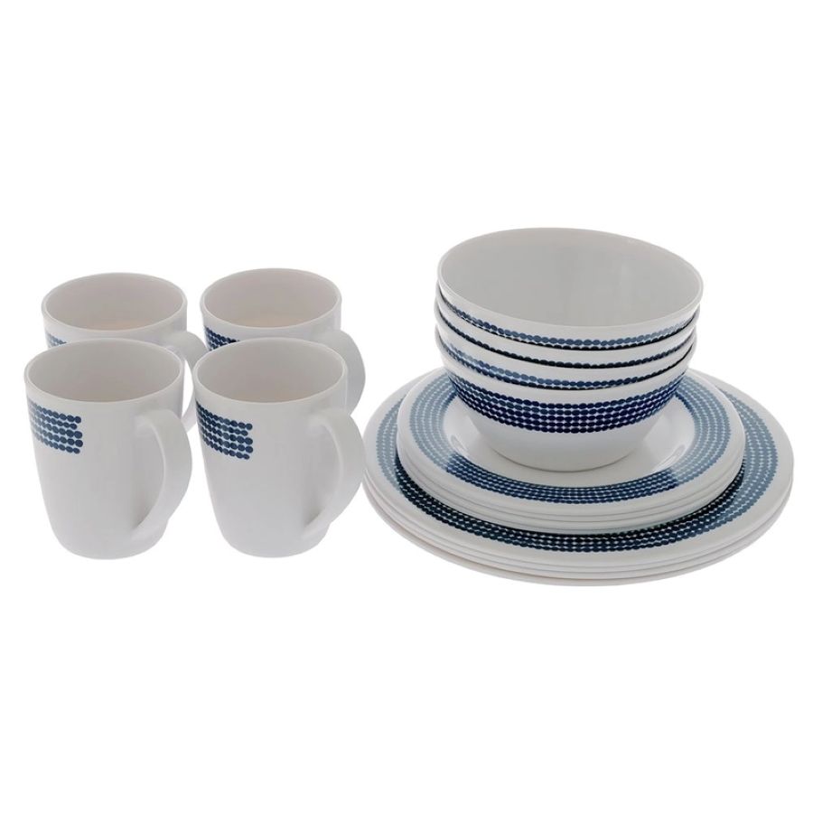 Campfire Melamine Set 16 Pc Blue Moon