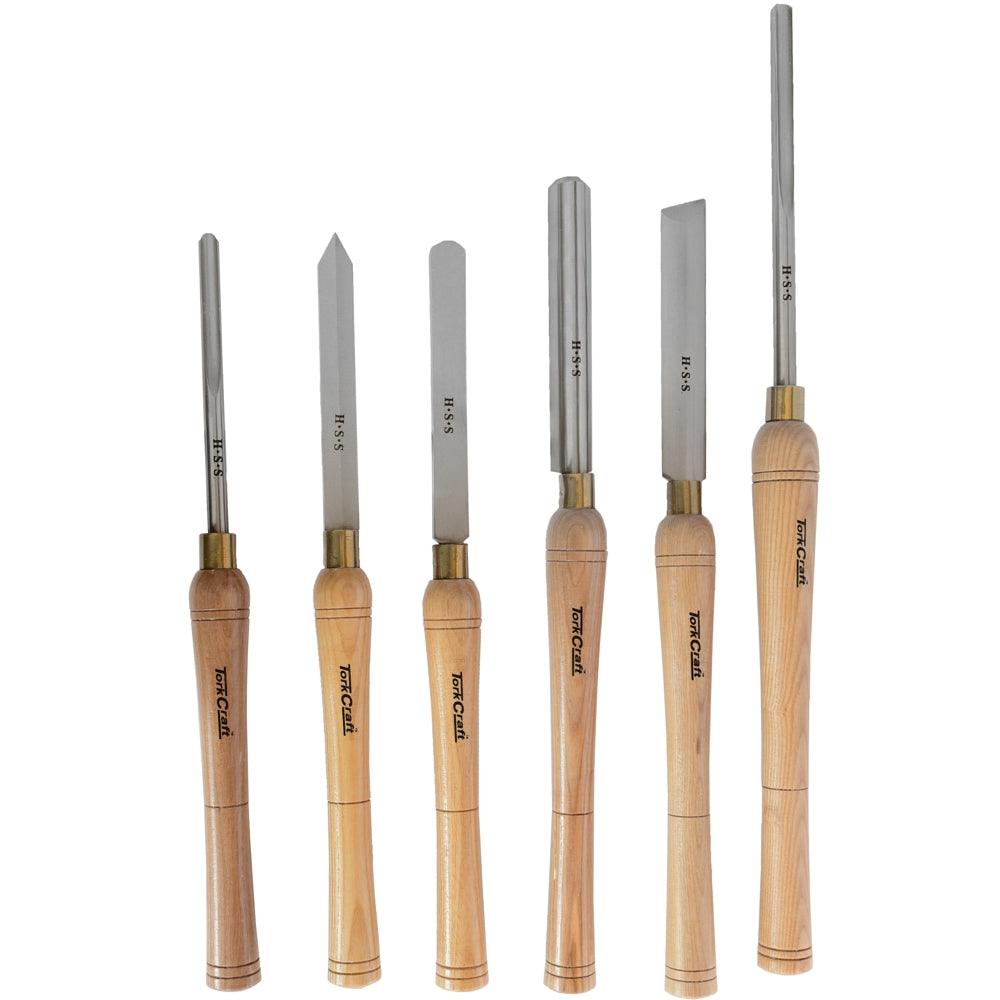 Chisel Set Wood Turning Hss 6 Piece Wooden Case - Livestainable.co.za