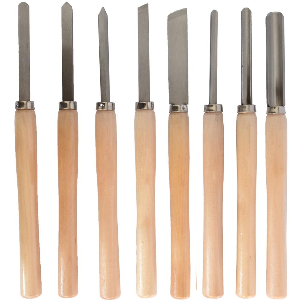 Chisel Set Wood Turning 8 Piece Std Wooden Case - Livestainable.co.za