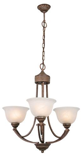 Aria 3 Lt Chandelier 590mm Brown Rust - Livestainable.co.za