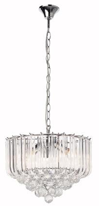 Otis Acrylic Chandelier 350mm Chrome - Livestainable.co.za