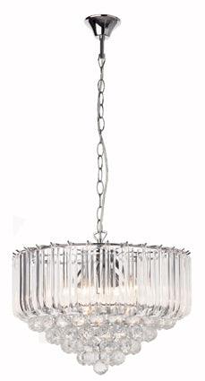 Otis Acrylic Chandelier 415mm Chrome - Livestainable.co.za