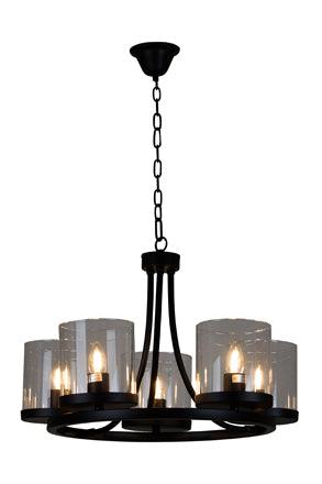 Chaplin 5 Lt Chandelier 580mm Black - Livestainable.co.za