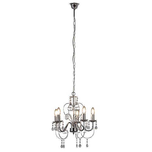 Cleo 5 Lt Chandelier 420mm Chrome - Livestainable.co.za