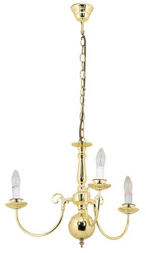 Flemmish 3 Lt Chandelier 450mm P/Brass - Livestainable.co.za