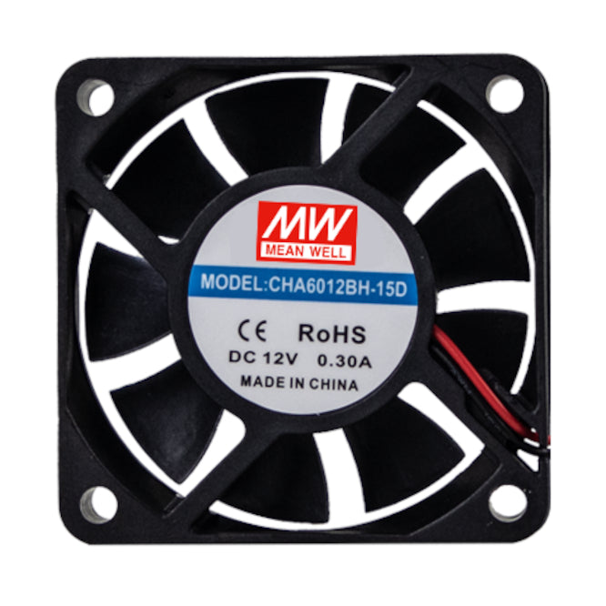 12 Vdc Axial Cooling Fan 60sqx15mm Ball 22 Cfm 0.3 A Lead Cha6012 Bh 15 D