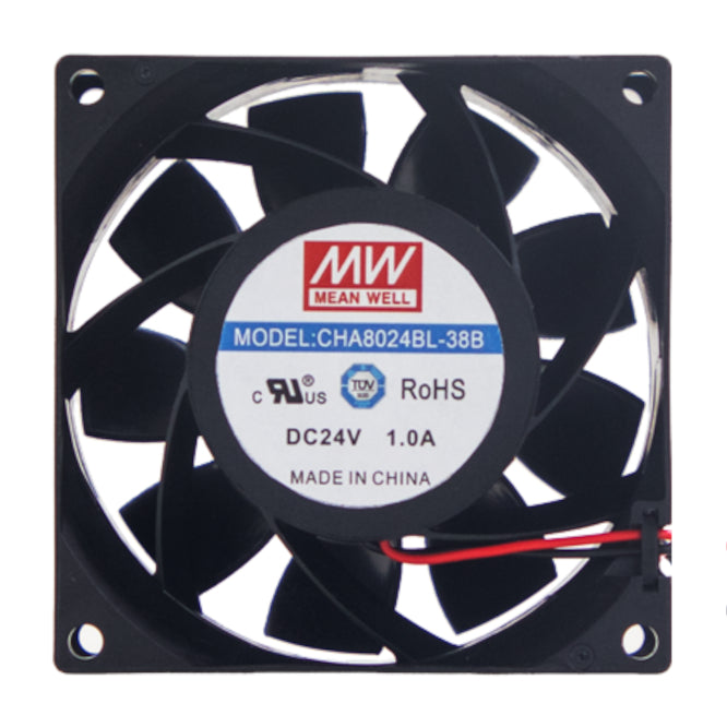 24 Vdc Axial Cooling Fan 80sqx38mm 2x Bal 107 Cfm Lead Cha8024 Bl 38 B