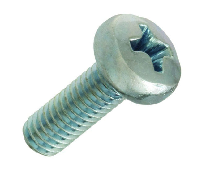 Pan Head Pozi Screw Galvanised M5x8 Star M5x8