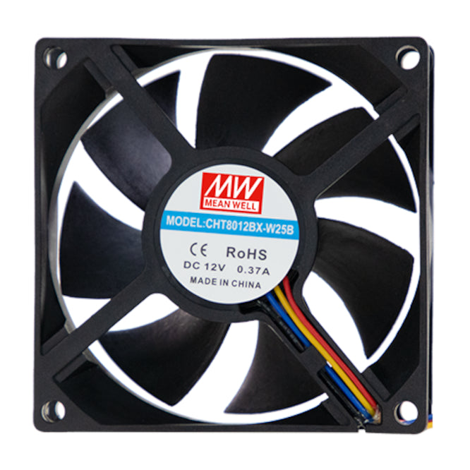 Axial Cooling Fan Ball Bear. 80sqx25mm 4 W 12 Vdc 0.23 A Cht8012 Bx W25 B