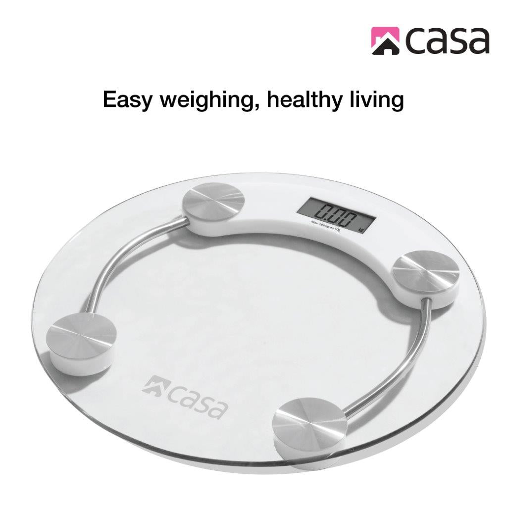 Electronic Bathroom Glass Scale Round