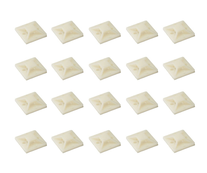Adhesive Cable Tie Mount 19x19 Mm White 500 P/B Cm 19
