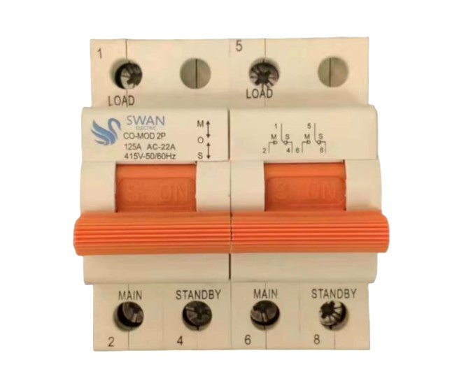 Change Over Switch 100 A 2 P Din Co Mod 125 2100