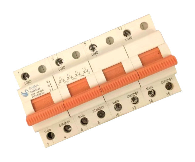 Change Over Switch 63 A 415 Vac 4 P Din Mount Co Mod 125 463