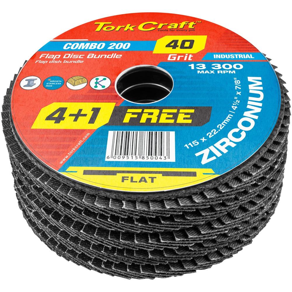 Flap Disc Zirconium 115 Mm 40 Grit Flat 4+1 Free - Livestainable.co.za