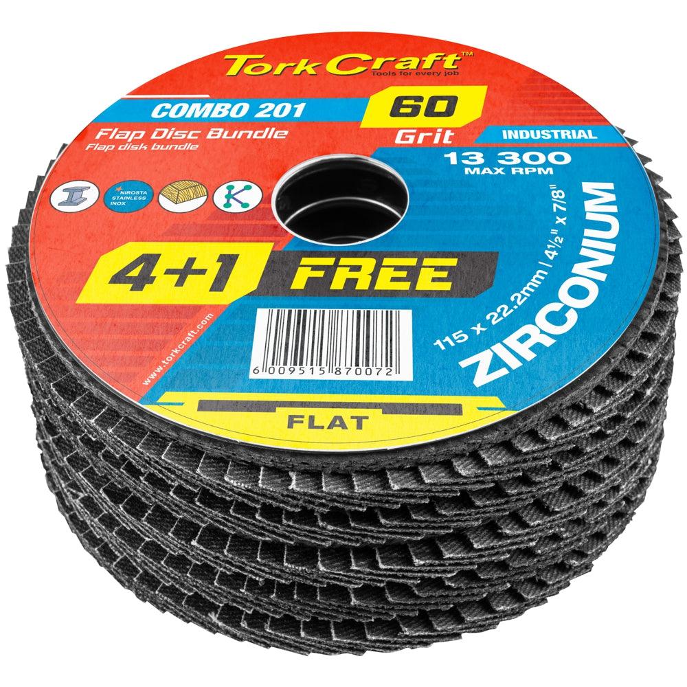 Flap Disc Zirconium 115 Mm 60 Grit Flat 4+1 Free - Livestainable.co.za