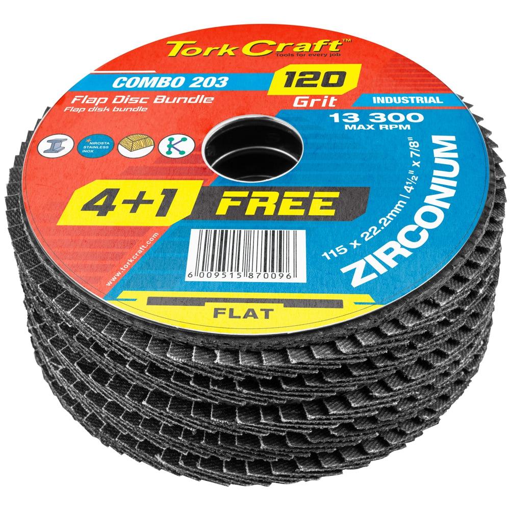 Flap Disc Zirconium 115 Mm 120 Grit Flat 4+1 Free - Livestainable.co.za