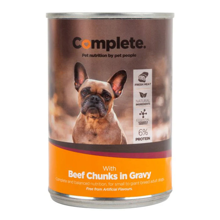 Complete Wet Dog Food – Beef Chunks 385g
