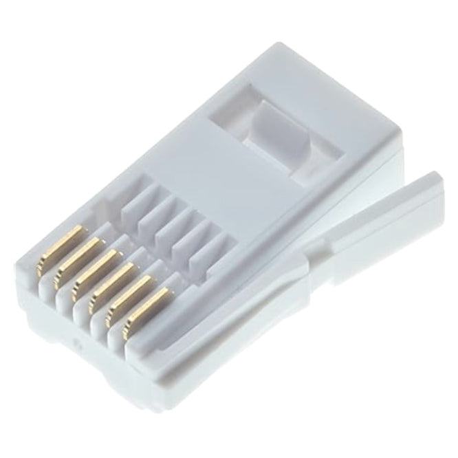 Rj12 Plug 6 P6 C Left Lever White British Type Cotb6 W6 P1
