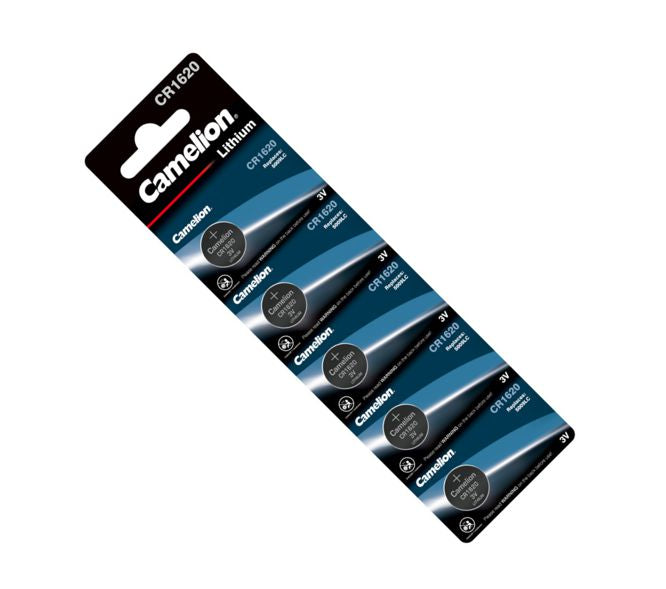Lithium Coin Battery 3 V 70m Ah 16x2mm 5 P/Card Cr1620 Bp5