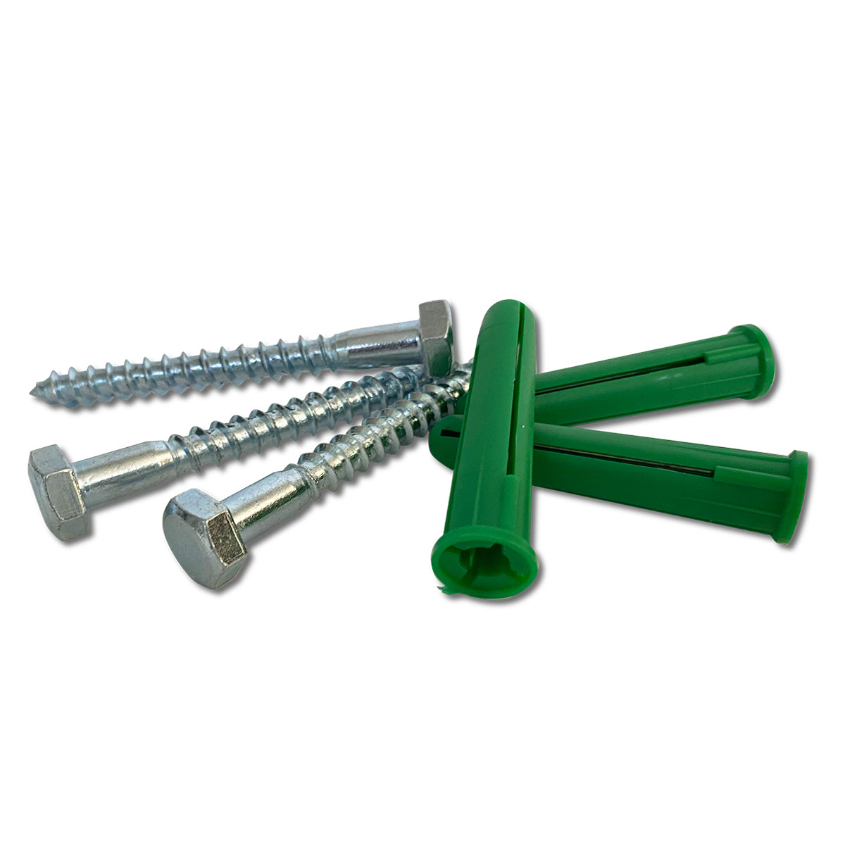 Ifasten Coach Screw M8 X60 Mm & Wall Plug Green 5 Pp