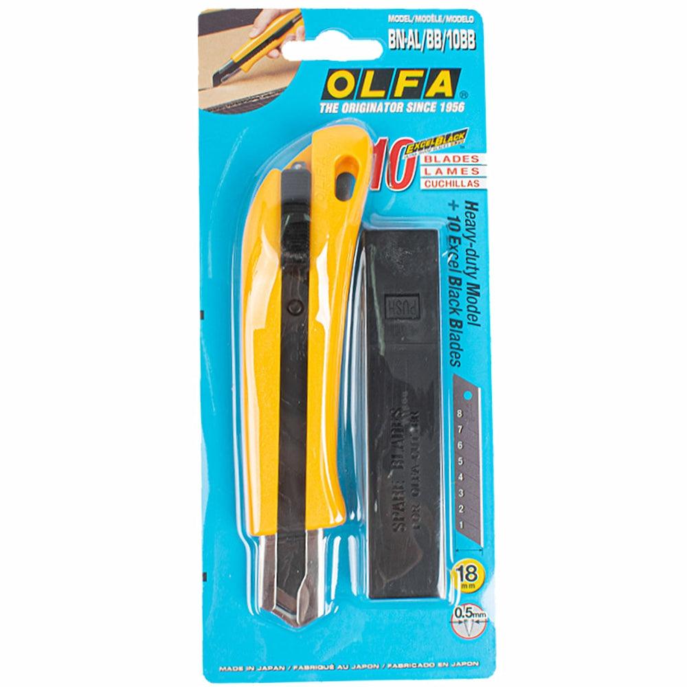 Olfa Heavy Duty Cutter With 10 Excel Black Blades - Livestainable.co.za