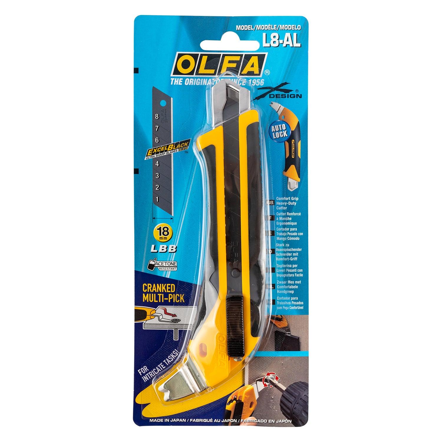 Olfa Knife 18 Mm With Auto Lock Heavy Duty Snap Off Blade Cranked Pick - Livestainable.co.za